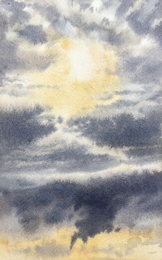 100 dagar av sol, dag 19. Akvarell, 18 × 26 cm.