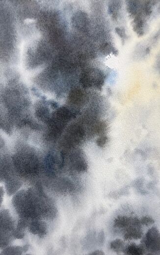 100 dagar av sol, dag 21. Akvarell, 18 × 26 cm.