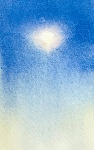100 dagar av sol, dag 22. Akvarell, 18 × 26 cm.