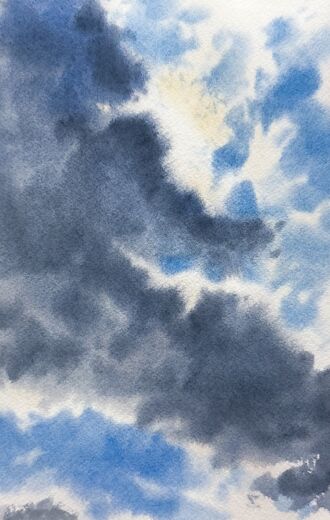 100 dagar av sol, dag 41. Akvarell, 18 × 26 cm.