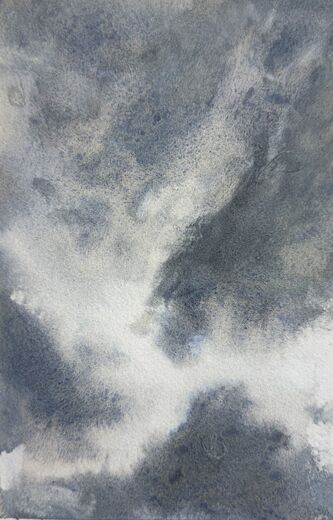 100 dagar av sol, dag 47. Akvarell, 18 × 26 cm.