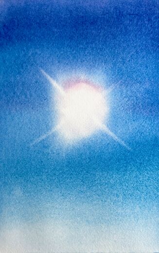 100 dagar av sol, dag 61. Akvarell, 18 × 26 cm.