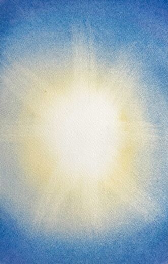 100 dagar av sol, dag 69. Akvarell, 18 × 26 cm.